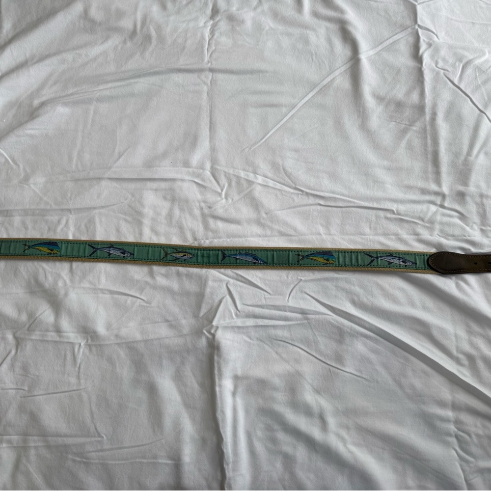 Green Fish Pattern Belt 32